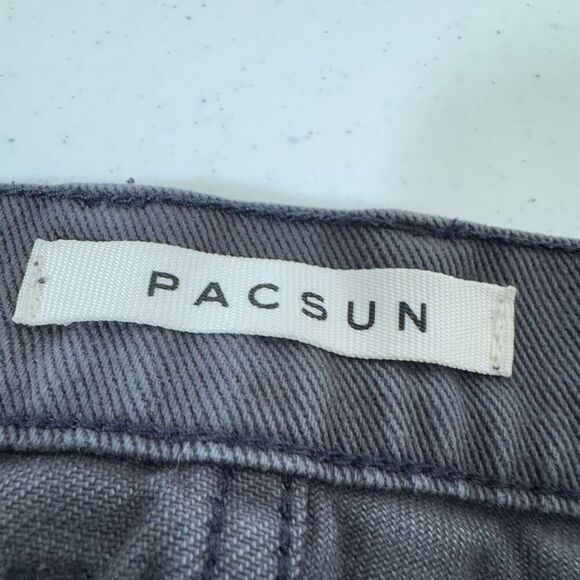 Pacsun Men’s Grey Carpenter Pants Distressed Style Size 31 100% Cotton - Picture 7 of 15